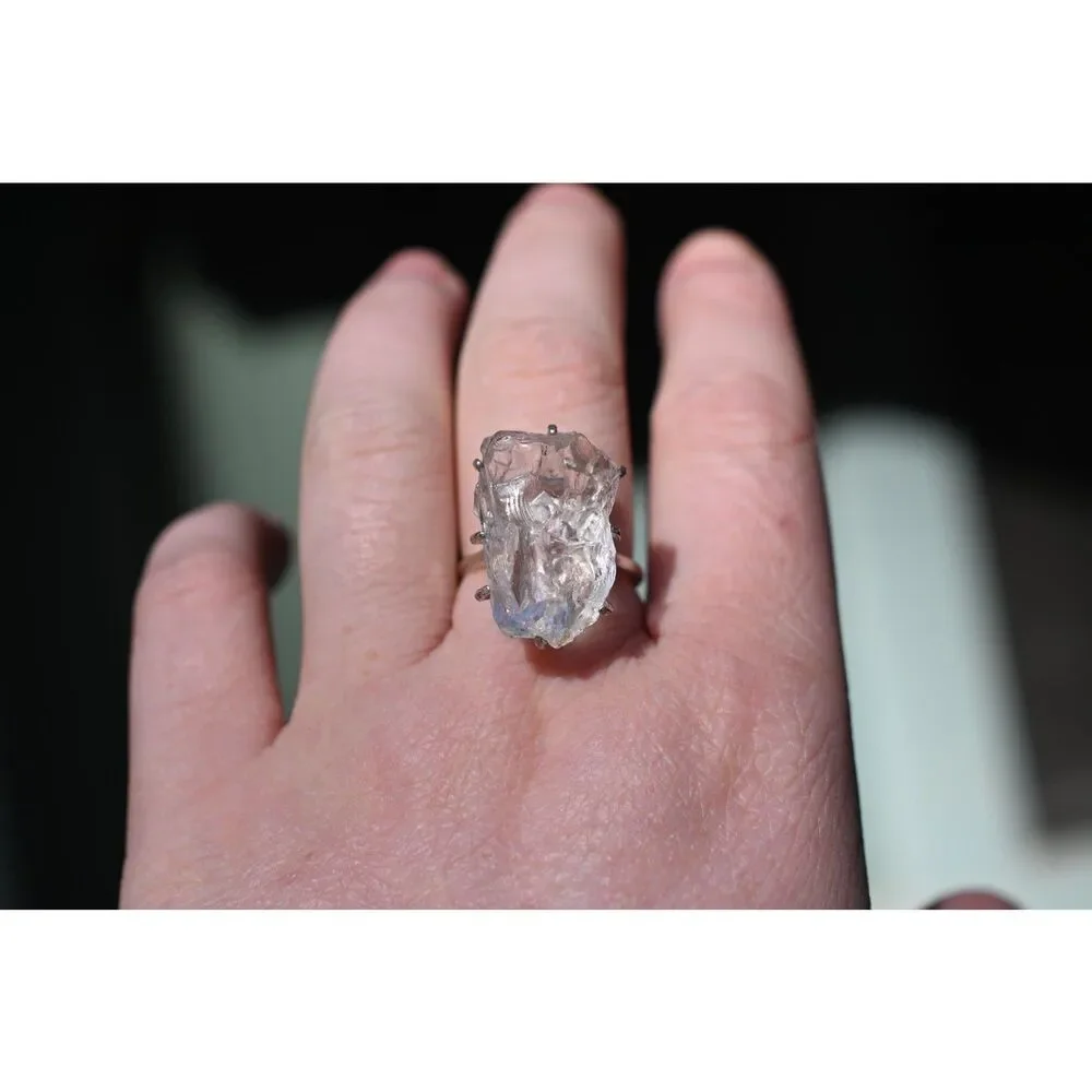 23x16x11mm or 24 carat Raw Lake County Diamond Ring